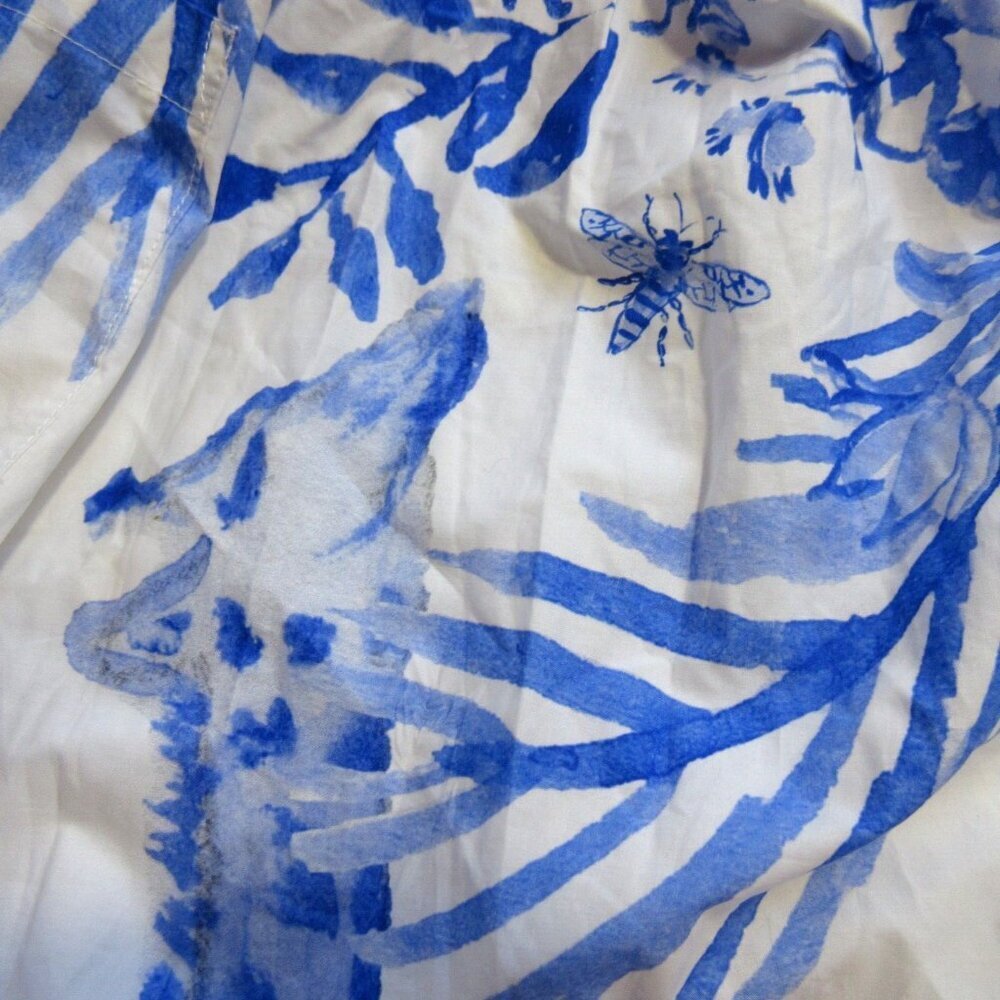 NWT Tuckernuck x LouLou Baker Painted Safari Vita in Blue White Cotton Dress S - Picture 6 of 9
